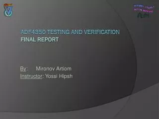 ADF4350 Testing and verification Final Report