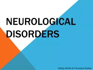 neurological disorders