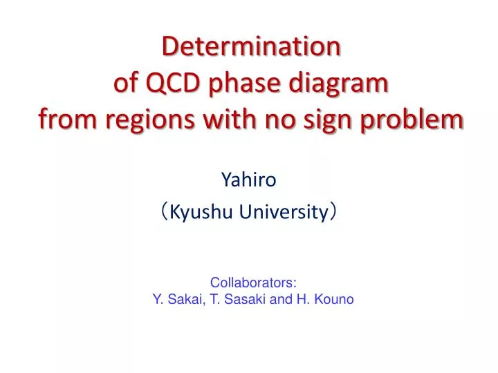 determination of qcd phase diagram from regions with no sign problem