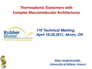 Thermoplastic Elastomers with Complex Macromolecular Architectures