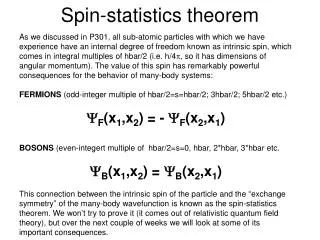 Spin-statistics theorem