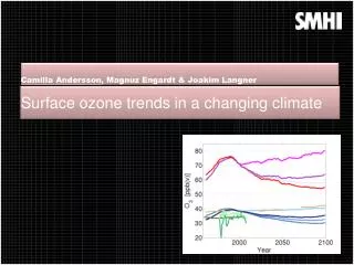 Surface o zone trends in a changing climate
