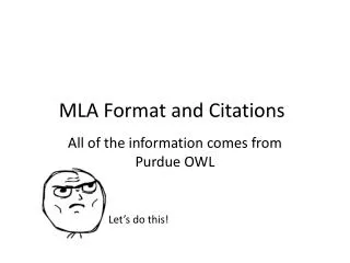 MLA Format and Citations