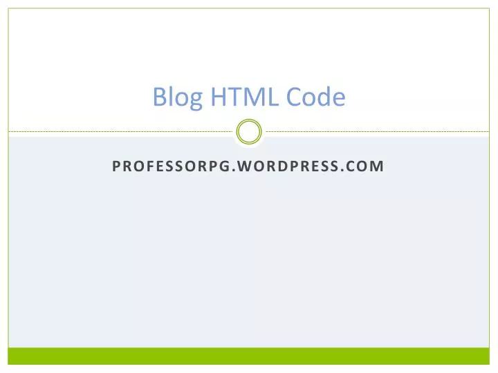 blog html code