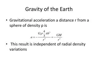 Gravity of the Earth