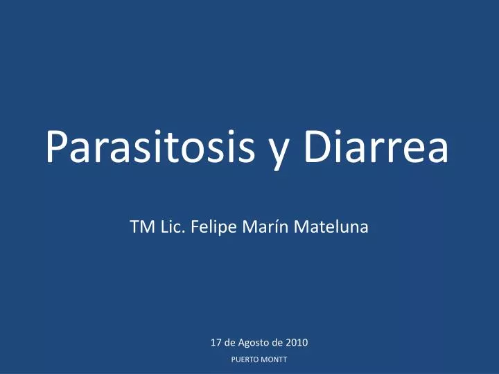 parasitosis y diarrea