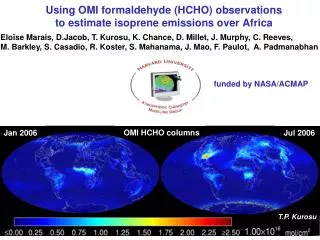 Using OMI formaldehyde (HCHO) observations to estimate isoprene emissions over Africa