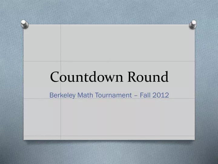 countdown round