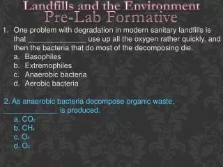 Landfills and the Environment