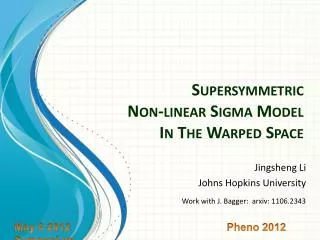 Supersymmetric Non-linear Sigma Model In The Warped Space