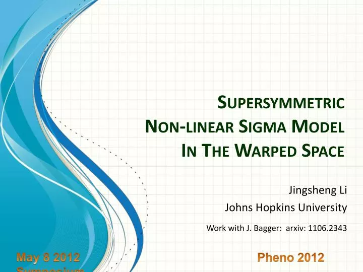 supersymmetric non linear sigma model in the warped space