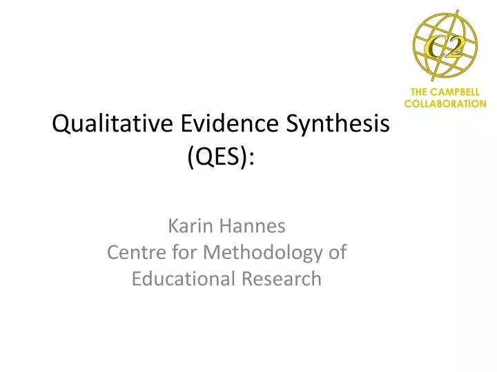 qualitative evidence synthesis qes
