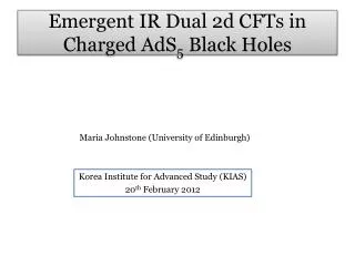 Emergent IR D ual 2d CFTs in Charged AdS 5 Black H oles
