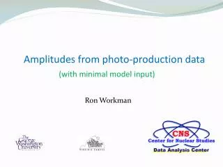 Amplitudes from photo-production d ata (with minimal model input)