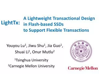 A Lightweight Transactional Design in Flash-based SSDs to Support Flexible Transactions