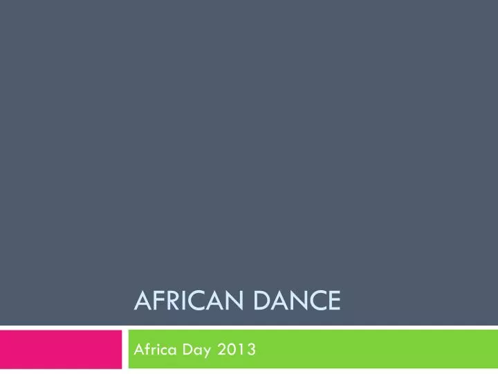 african dance