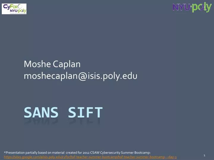 moshe caplan moshecaplan@isis poly edu