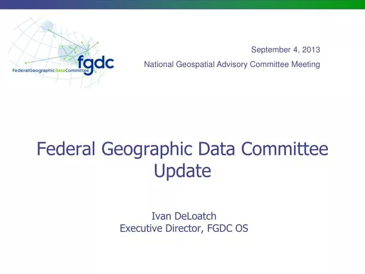 federal geographic data committee update