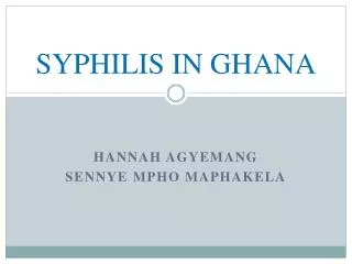 SYPHILIS IN GHANA