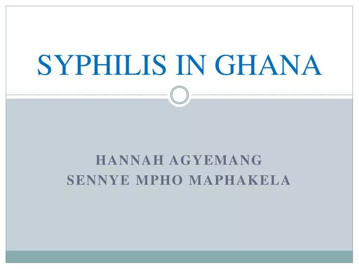 syphilis in ghana