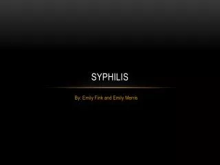 SYPHILIS