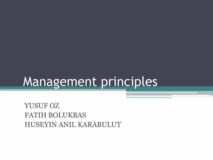 management principles