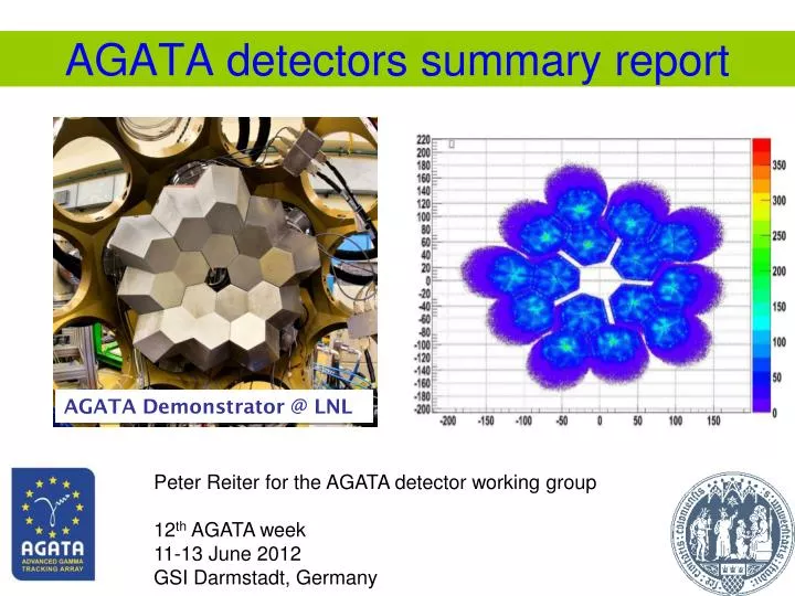 agata detectors summary report