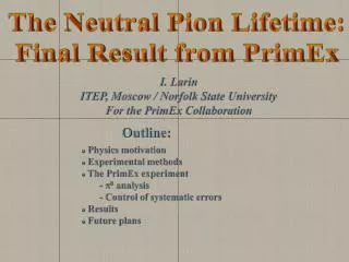 The Neutral Pion Lifetime: Final Result from PrimEx