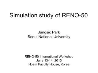 Simulation study of RENO-50
