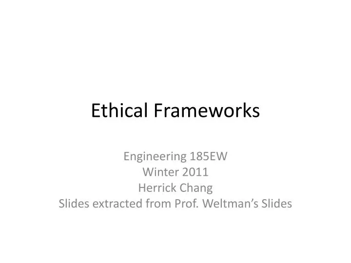 ethical frameworks