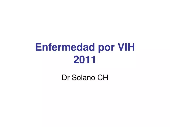 enfermedad por vih 2011