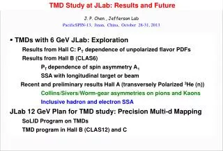 TMD Study at JLab : Results and Future