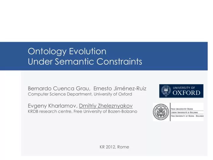 ontology evolution under semantic constraints