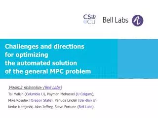 Challenges and directions for optimizing the automated solution of the general MPC problem