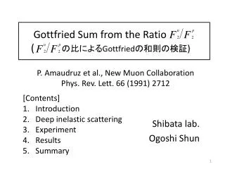 Gottfried Sum from the Ratio ( ?? ?? Gottfried ? ??? ?? )