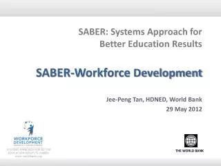 SABER: Systems Approach for Better Education Results SABER-Workforce Development