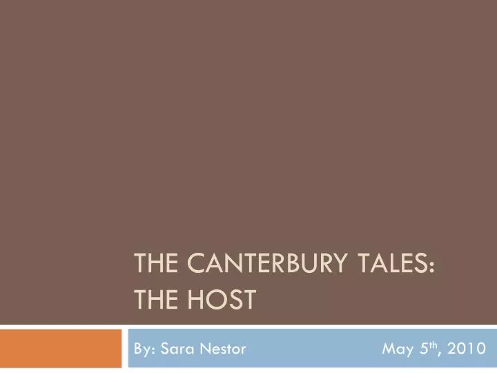 the canterbury tales the host