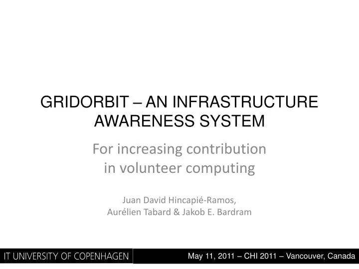 gridorbit an infrastructure awareness system