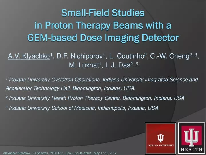 small field studies in proton therapy beams with a gem based dose imaging detector
