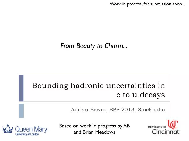 bounding hadronic uncertainties in c to u decays