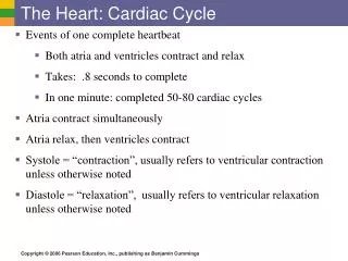 The Heart: Cardiac Cycle