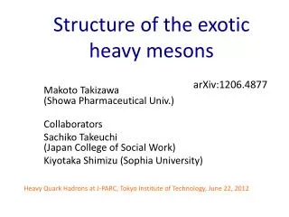 Structure of the exotic heavy mesons