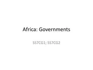 Africa: Governments