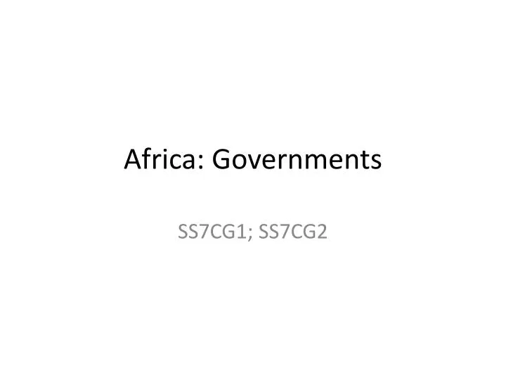 africa governments