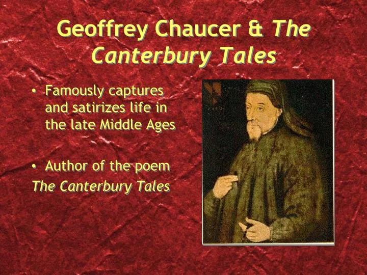 geoffrey chaucer the canterbury tales