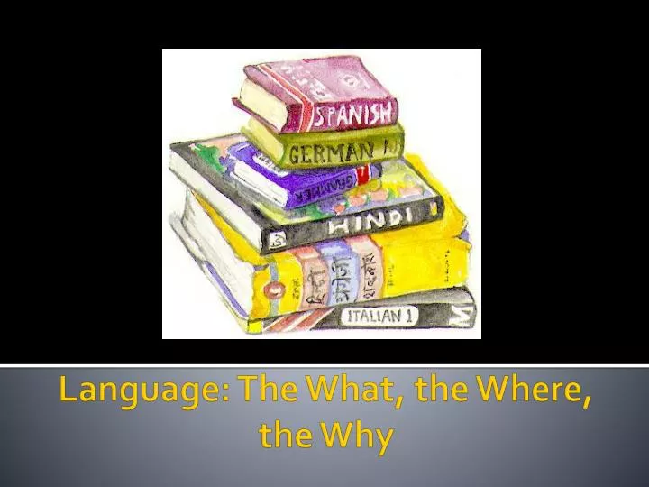 language the what the where the why