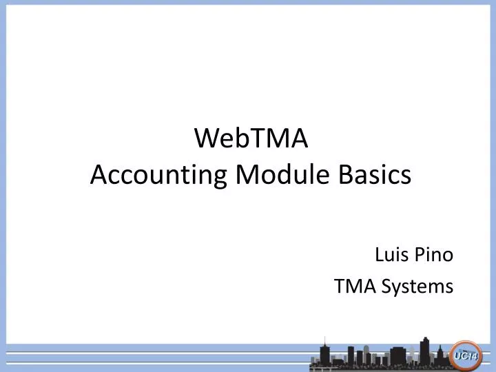 webtma accounting module basics