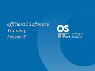 efficientC Software Training Lesson 2