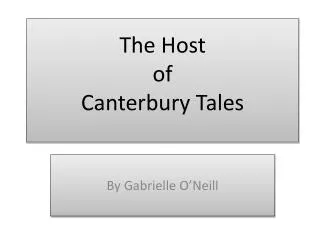 The Host of Canterbury Tales