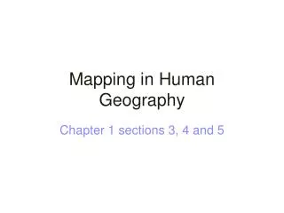 mapping in human geography